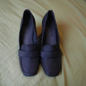 Asos blue loafer with chunk heel Size 5